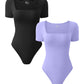 Square Neck Short Sleeve Bodysuits