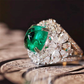 MysticAura™ "LuckyAura Emerald Crystal S925 silver Ring"