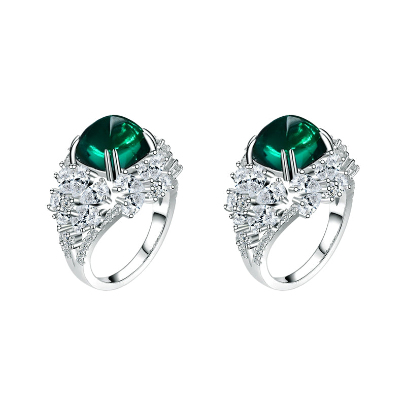 MysticAura™ "LuckyAura Emerald Crystal S925 silver Ring"