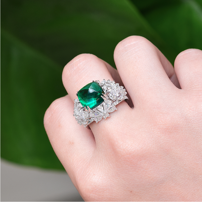 MysticAura™ "LuckyAura Emerald Crystal S925 silver Ring"