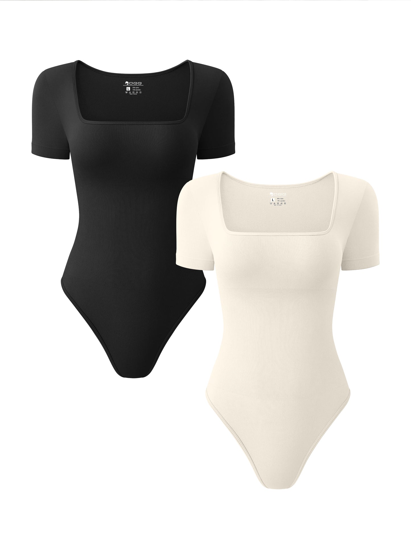 Square Neck Short Sleeve Bodysuits