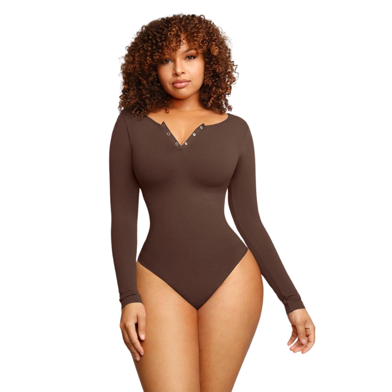 Natravor™ Long Sleeve Button Down Bodysuit