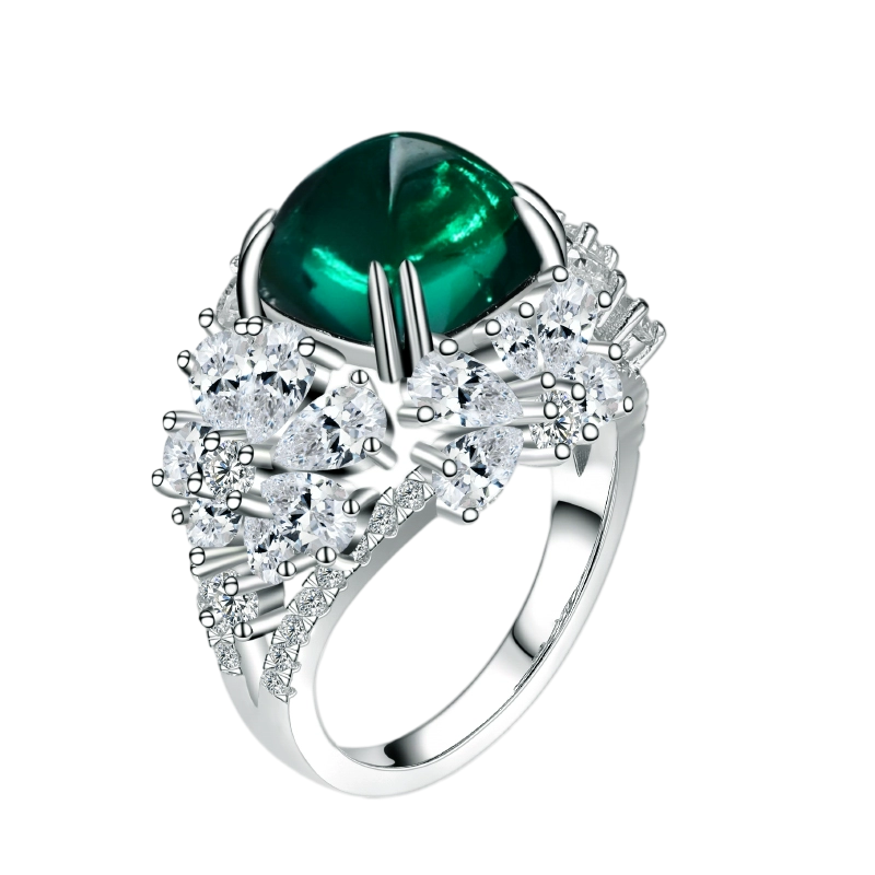 MysticAura™ "LuckyAura Emerald Crystal S925 silver Ring"