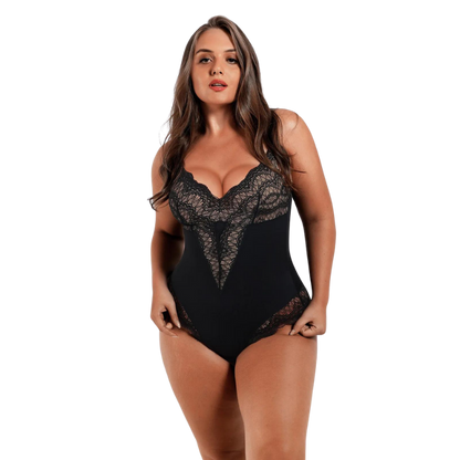 Natravor™ V-Neck Laced Bodysuit