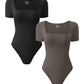 Square Neck Short Sleeve Bodysuits